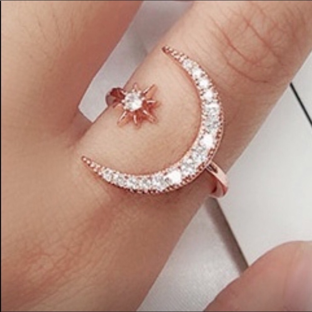 MOON 🌙 FASHION ROSE GOLD RING